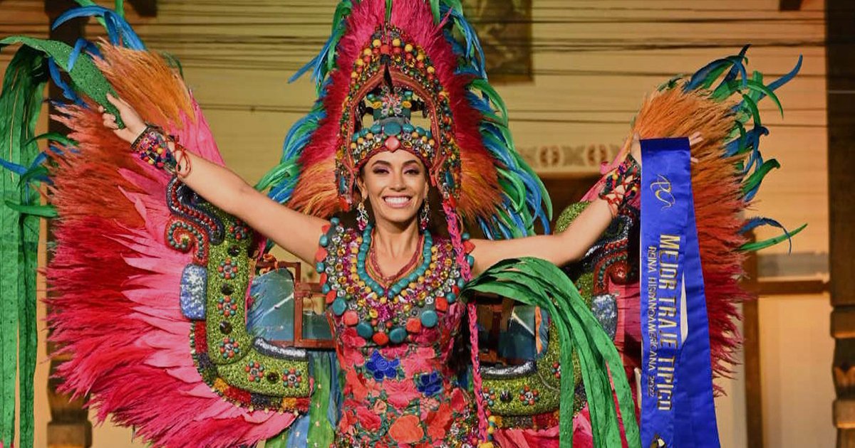 Camila Riveiro ganadora del Mejor Traje Típico 2023 (Foto: Reina Hispanoamericana)