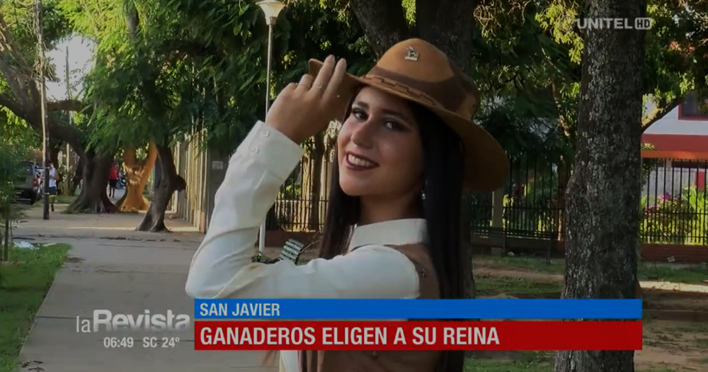 Camila Salvatierra es Reina de la Expo San Javier 2023 (Foto: Captura Unitel)