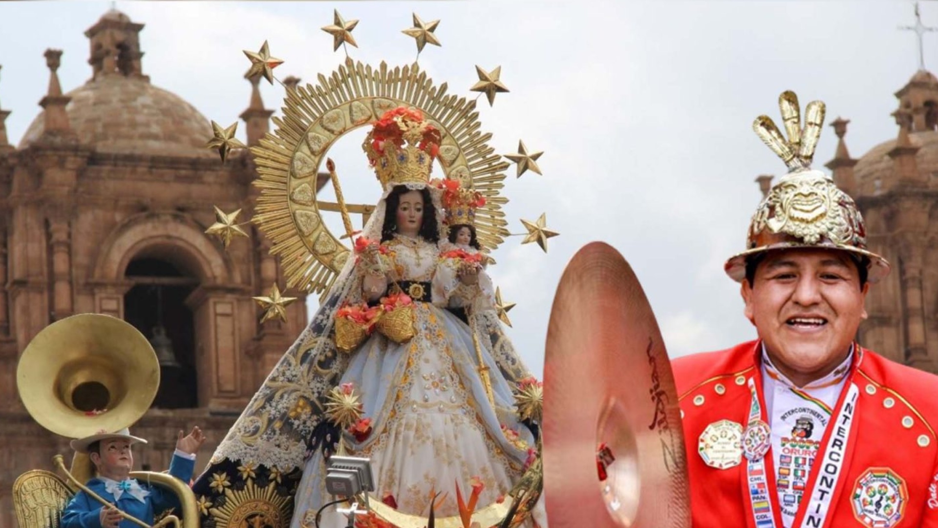 Ilustración: Virgen de la Candelaria y músico boliviano (Foto: RRSS) 