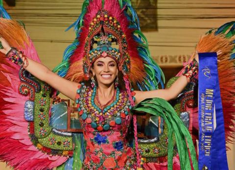 Camila Riveiro ganadora del Mejor Traje Típico 2023 (Foto: Reina Hispanoamericana)