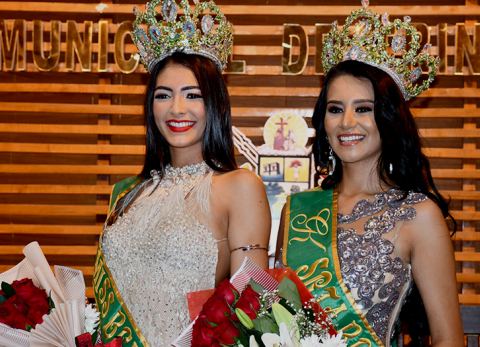 Estefany Rivero y Lizbeth Padilla, Miss y Señorita Beni 2023 (Foto: Concejo Municipal de Trinidad)