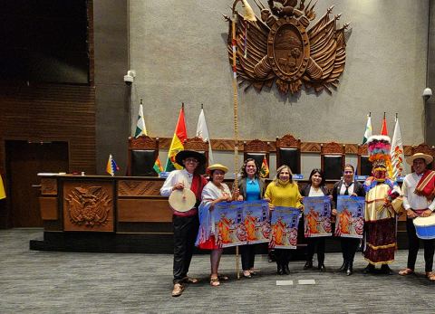 Delegación tarijeña en la Cámara de Senadores (Foto: Nely Gallo)