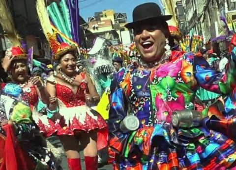 Bloque de la Morenada Rosas de Viacha (Foto: Mediabol)