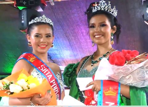 Vanesa Flores y Karistel Camacho, Miss Porvenir (Foto: Captura)