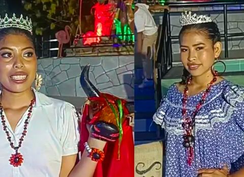 Soberanas del Día de la Tradición Ixiameña (Foto: Captura)
