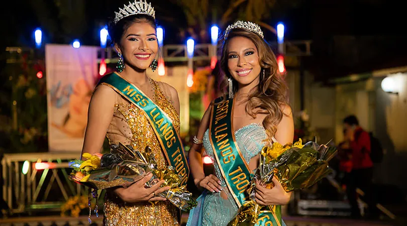 Abigail Moreno y Fabiana Fuentes, Miss y Señorita Llanos Tropicales 2023 (Foto: Vidal Roca)