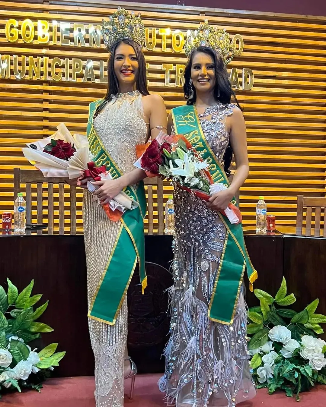 Estefany Rivero y Lizbeth Padilla, Miss y Señorita Beni 2023 (Foto: GAMT)Municipal de Trinidad)