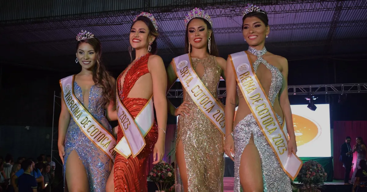 Mariana Justiniano, Jimena Antezana, Maite Algarañaz y Claudia Holzman (Foto: Miss Cotoca)