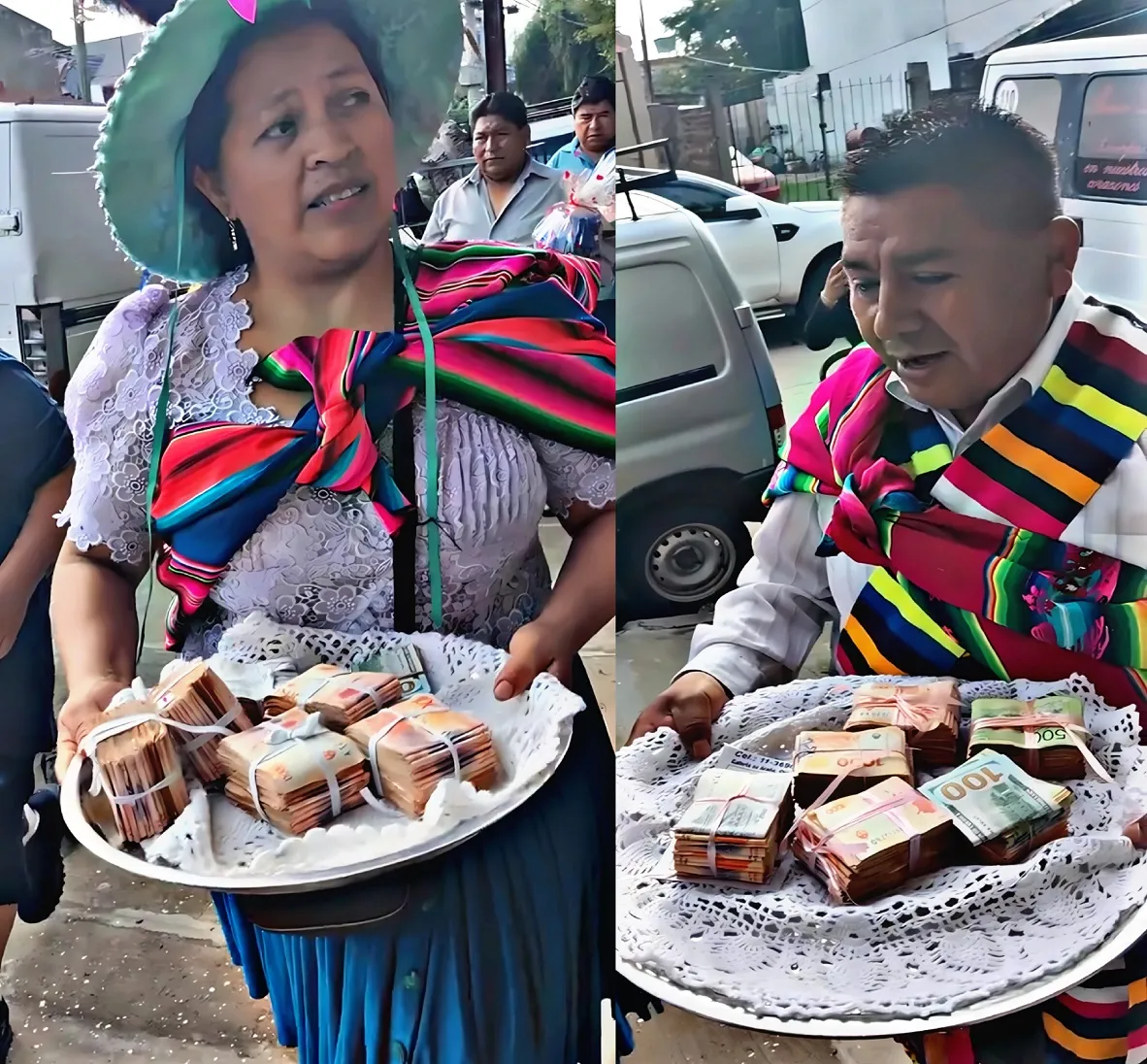 Padrinos regalan miles de pesos a sus ahijados (Foto: RRSS)