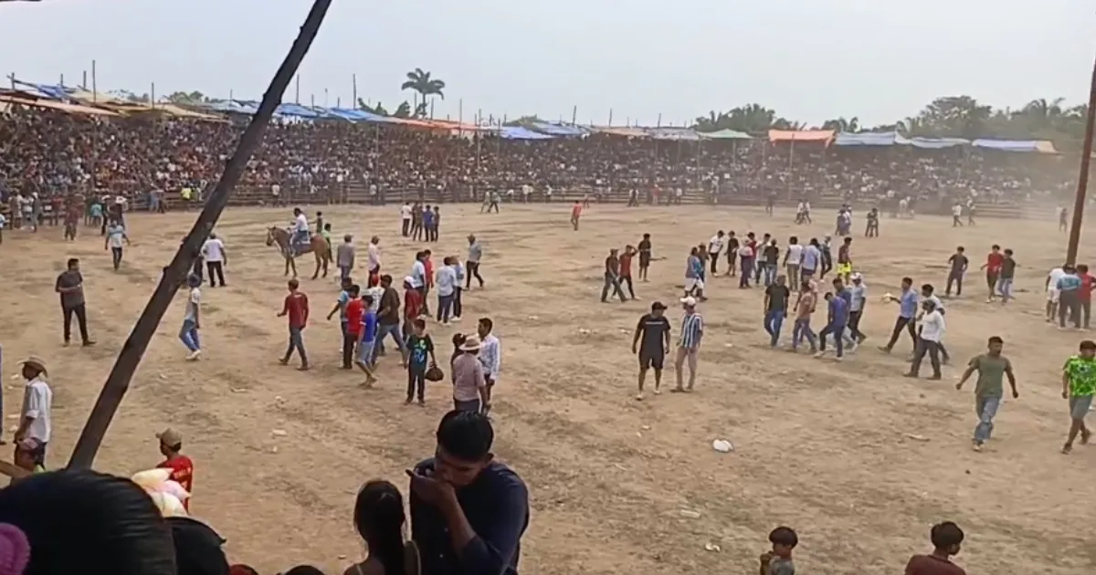 Jocheo de toros en San Borja, Beni (Foto: Captura)